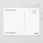 Blue JayとFlowers ポストカード (裏面)