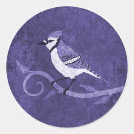 Blue Jayスタンプ ラウンドシール