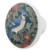 Blue jayバードウィリアムモリススタイル右BlueJay セラミックノブ (右)