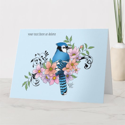 Blue Jay春の花 カード (正面)