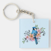 Blue Jay春の花 キーホルダー (正面)