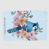 Blue Jay春の花 ゴルフタオル (横)