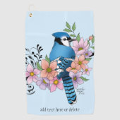 Blue Jay春の花 ゴルフタオル (正面)