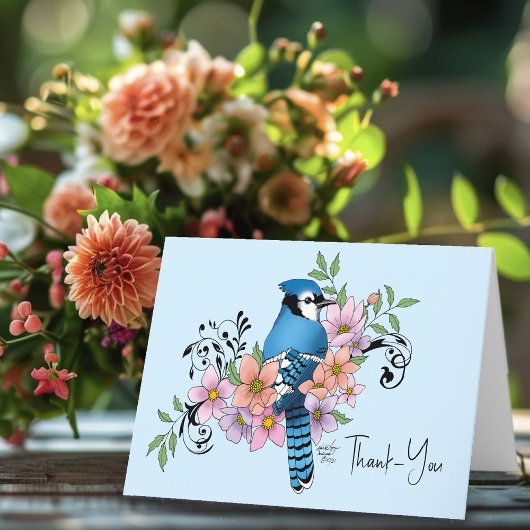 Blue Jay春の花 サンキューカード