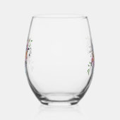 Blue Jay春の花 ステムなしワイングラス (左)