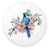 Blue Jay春の花 セラミックノブ (正面)