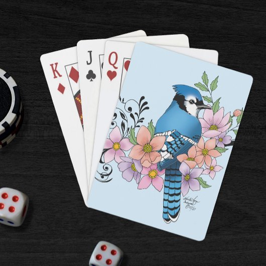 Blue Jay春の花 トランプ