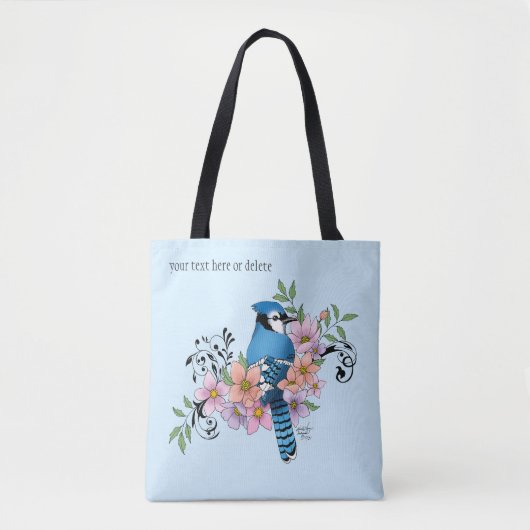 Blue Jay春の花 トートバッグ (正面)