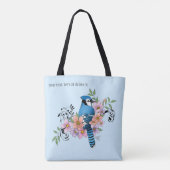 Blue Jay春の花 トートバッグ (裏面)
