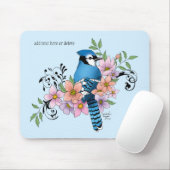 Blue Jay春の花 マウスパッド (マウス)