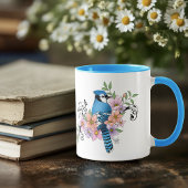 Blue Jay春の花 マグカップ