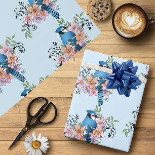 Blue Jay春の花 ラッピングペーパー