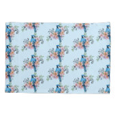 Blue Jay春の花 枕カバー (裏面)