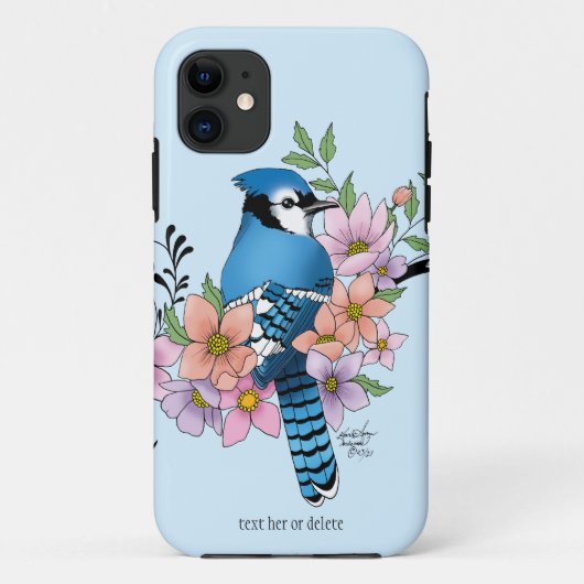 Blue Jay春の花 Case-Mate iPhoneケース (裏面)