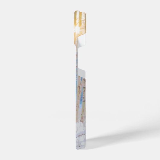 Blue Jay鳥の森の木自然野生動物アート iPhoneケース (左側面)