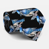 Blue Jay，水彩鳥コレクション ネクタイ (ロール)