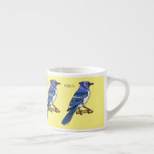 Blue jay bird cartoonイラストレーション エスプレッソカップ (右)