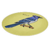 Blue jay bird cartoonイラストレーション カッティングボード (角)