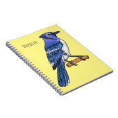 Blue jay bird cartoonイラストレーション ノートブック (右側)