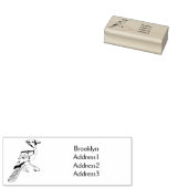 Blue jay bird cartoonイラストレーション ラバースタンプ (押印)