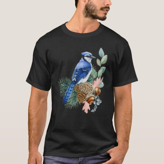 Blue Jay Bird   Cute Birds Animal   Graphic Tシャツ (正面)