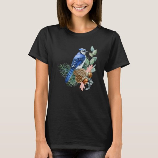Blue Jay Bird  Cute Birds Animal  Graphic Tシャツ (正面)