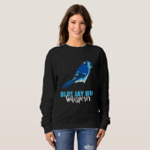 Blue Jay Bird Hispeer Steler's Jay Birdwatcher スウェットシャツ (正面フル)