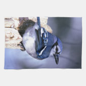 Blue Jay Bird lovers キッチンタオル (横)