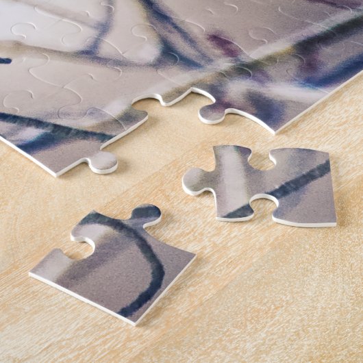 Blue Jay Bird Oversized ジグソーパズル (側面)