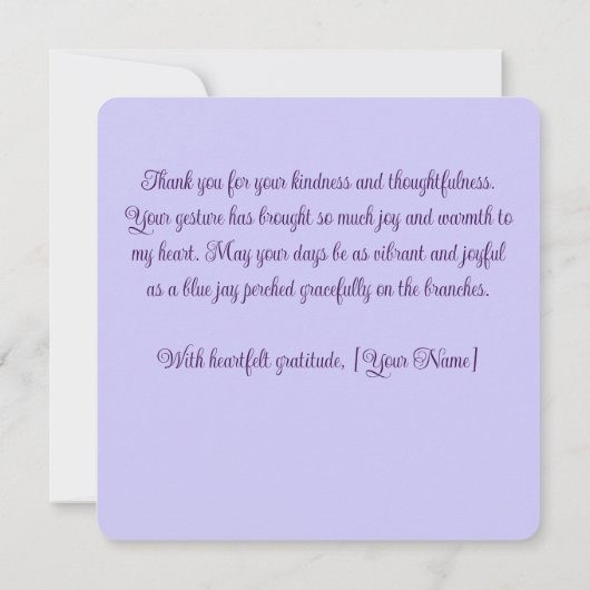 Blue Jay Bird Pink Abstract Art Personalized (裏面)