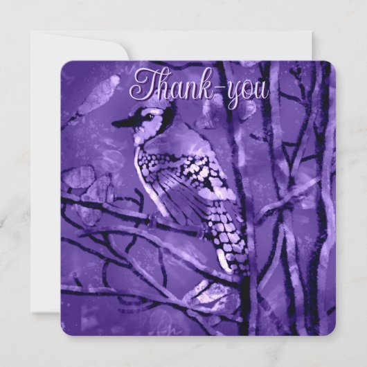Blue Jay Bird Pink Abstract Art Personalized (正面)