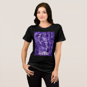 Blue Jay Bird Purple Abstract Art Personalized トライブレンドＴシャツ (正面全面)