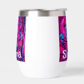 Blue Jay Bird Tree Branch Pink Personalized (左面)