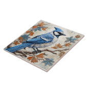 Blue Jay、BlueとWhite Plumage タイル (側面)