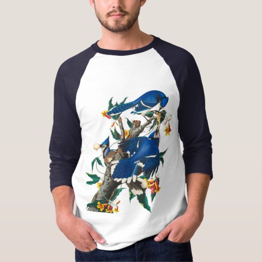 Blue Jay by John James Audubon Tシャツ (正面)