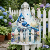 Blue Jay Cottage Garden Fence Scene エプロン