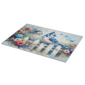 Blue Jay Cottage Garden Fence Scene カッティングボード (角)