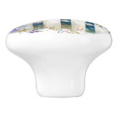 Blue Jay Cottage Garden Fence Scene セラミックノブ (側面)