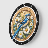 Blue Jay Daisy Heritage ラージ壁時計 (傾斜)
