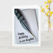 Blue Jay Feather Cardを使用した娘の誕生日 カード (黄色い花)