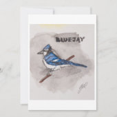 Blue Jay Greeting Card 招待状 (正面)