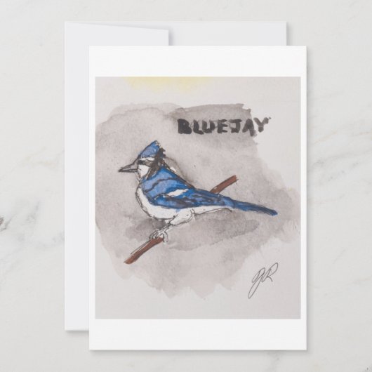Blue Jay Greeting Card 招待状 (正面)