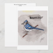 Blue Jay Greeting Card 招待状 (正面/裏面)