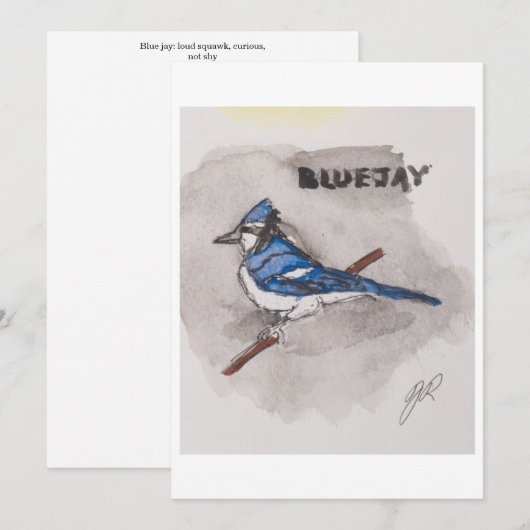 Blue Jay Greeting Card 招待状 (正面/裏面)