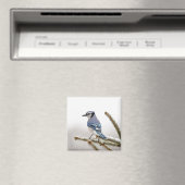 Blue Jay in Winter マグネット (インサイチュ (食洗機))