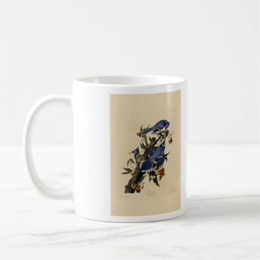 Blue Jay - John James Audubon's Birds of America コーヒーマグカップ (左)