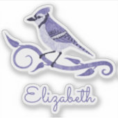 Blue Jay Name Vinyl Stickers シール (正面)