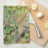 Blue Jay on Wax Myrtle キッチンタオル (四つ折り)