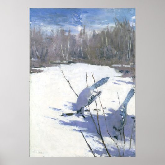 Blue Jays In Winter by Abbott Handerson Thayer ポスター (正面)