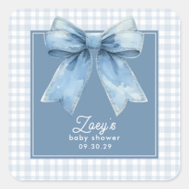 Blue Jean Baby Baby Shower スクエアシール
